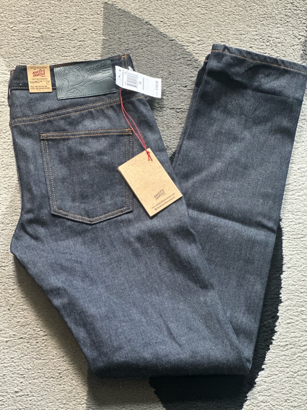 Naked & Famous Denim Men's Dark Indigo Straight Jeans